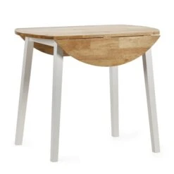 Linwood 2-4 Seater Round Drop Leaf Dining Table -Julian Bowen 30914225 alt02