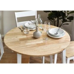 Linwood 2-4 Seater Round Drop Leaf Dining Table -Julian Bowen 30914225 alt09