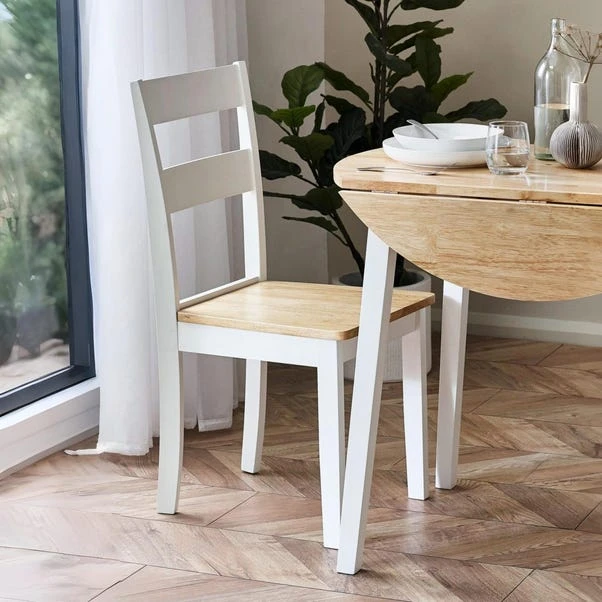 Lindwood Set Of 2 Dining Chairs, Rubberwood 3 Lindwood Set Of 2 Dining Chairs, Rubberwood