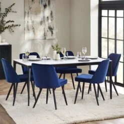 Miami 4 Seater Rectangular Dining Table, Stone 22 Miami 4 Seater Rectangular Dining Table, Stone -Julian Bowen 30914234