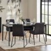 Miami 4 Seater Rectangular Dining Table, Stone 1 Miami 4 Seater Rectangular Dining Table, Stone -Julian Bowen 30914235