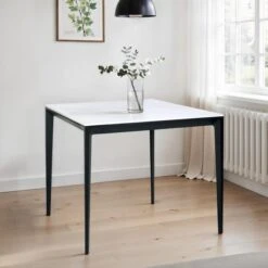 Miami 4 Seater Square Dining Table, Stone 8 Miami 4 Seater Square Dining Table, Stone -Julian Bowen 30914236