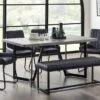 Miller 6 Seater Dining Table, Concrete Effect -Julian Bowen 30914238