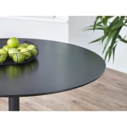 Nero 4 Seater Round Dining Table, 100cm -Julian Bowen 30914242 alt02