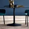 Nero 4 Seater Round Dining Table, 80cm -Julian Bowen 30914243