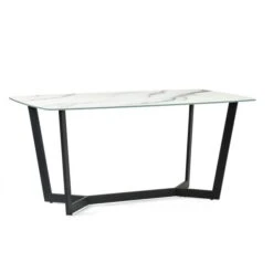 Olympus 6 Seater Dining Table, Marble -Julian Bowen 30914245 alt01