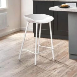 Renzo Set Of 2 Bar Stools, Metal -Julian Bowen 30914247