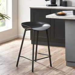 Renzo Set Of 2 Bar Stools, Metal -Julian Bowen 30914248