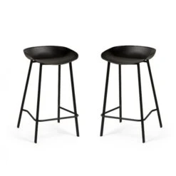 Renzo Set Of 2 Bar Stools, Metal -Julian Bowen 30914248 alt02