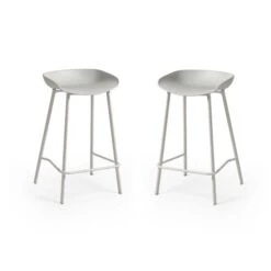 Renzo Set Of 2 Bar Stools, Metal -Julian Bowen 30914249 alt02