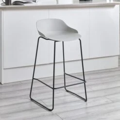 Rocco Set Of 2 Bar Stools, Metal -Julian Bowen 30914255