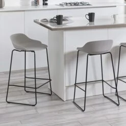 Rocco Set Of 2 Bar Stools, Metal -Julian Bowen 30914255 alt01