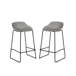 Rocco Set Of 2 Bar Stools, Metal -Julian Bowen 30914255 alt02