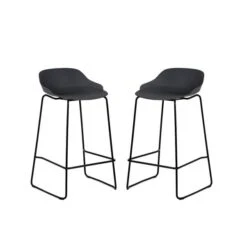 Rocco Set Of 2 Bar Stools, Metal -Julian Bowen 30914256 alt02
