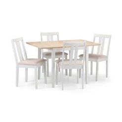 Rufford 4 Seater Two-Tone Dining Table, Ivory -Julian Bowen 30914257 alt04