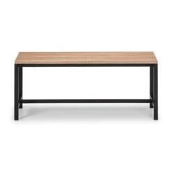 Tribeca 3 Seater Dining Bench, Sonoma Oak -Julian Bowen 30914267 alt02