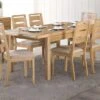 Curve 6 Seater Dining Table, Oak -Julian Bowen 30915547