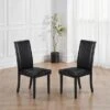 Hudson Set Of 2 Dining Chairs, Faux Leather
