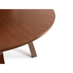 Huxley 4 Seater Round Dining Table, Walnut -Julian Bowen 30915550 alt04