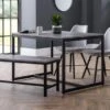 Staten 4 Seater Dining Table, Concrete -Julian Bowen 30915597