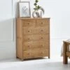 Jenkins 6 Drawer Chest, Oak -Julian Bowen 30921069