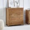 Jenkins 4 Drawer Chest, Oak -Julian Bowen 30921070