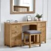 Jenkins Twin Dressing Table And Stool, Oak -Julian Bowen 30921071