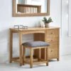 Jenkins Single Dressing Table And Stool, Oak 1 Jenkins Single Dressing Table And Stool, Oak -Julian Bowen 30921072