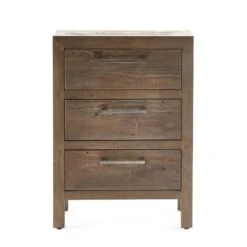 Homer 3 Drawer Bedside Table, Pine -Julian Bowen 30921073 alt03