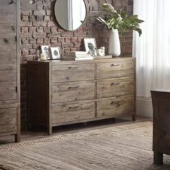 Homer 6 Drawer Wide Chest, Pine