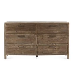Homer 6 Drawer Wide Chest, Pine -Julian Bowen 30921076 alt03