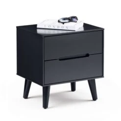 Cecil 2 Drawer Bedside, Anthracite -Julian Bowen 30921077 alt02
