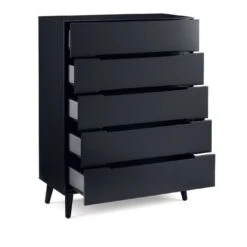 Cecil 5 Drawer Chest, Anthracite -Julian Bowen 30921187 alt02