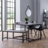 Return - Staten 2 Seater Dining Bench, Grey, 121cm -Julian Bowen 30968698