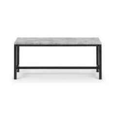 Return - Staten 2 Seater Dining Bench, Grey, 121cm -Julian Bowen 30968698 alt02