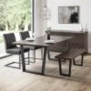 Return - Brooklyn Dining Bench, Dark Oak -Julian Bowen 30970403