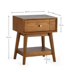 Lowry 1 Drawer Side Table -Julian Bowen 30983910 alt08