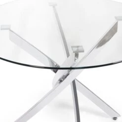 Anderson 4 Seater Round Glass Dining Table -Julian Bowen 30987566 alt02